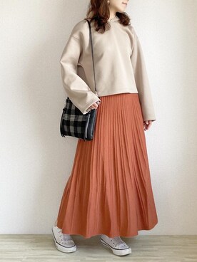 「rectangle（レクタングル）のアイテム（スカート）」を使った、Nanaさん（レディース・150cm）の冬コーディネート