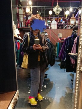 「MUZINA（ムジナ）のアイテム」を使った、nakoさん（レディース・155cm）の冬コーディネート