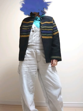 「ホワイトサロペット」｜nakoさん（レディース・155cm）の春コーディネート