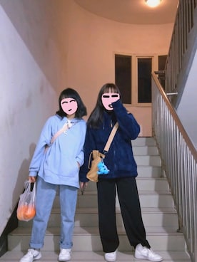 「MLB（メジャーリーグベースボール）のアイテム（その他アウター）」を使った、-方怡婷さん（レディース・160cm）の春コーディネート