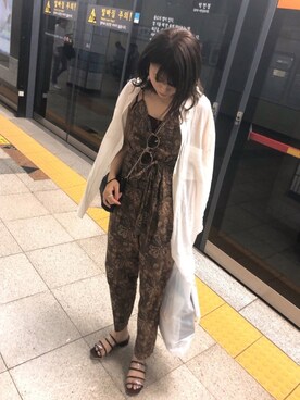 「H&M（エイチ・アンド・エム）のアイテム（バッグ）」を使った、くすみんさん（レディース・153cm）の春コーディネート