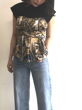 「YArKA（ヤーカ）のアイテム」を使った、くすみんさん（レディース・153cm）の春コーディネート