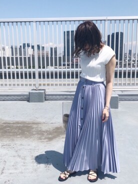 「Laugoa（ラウゴア）のアイテム」を使った、くすみんさん（レディース・153cm）の夏コーディネート