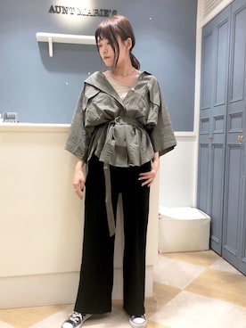 「CONVERSE（コンバース）のconverse（コンバース） ALL STAR OX（オールスターOX）（スニーカー）」を使った、くすみんさん（レディース・153cm）の夏コーディネート