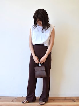 「SHAGGIE（シャギー）のアイテム」を使った、くすみんさん（レディース・153cm）の夏コーディネート