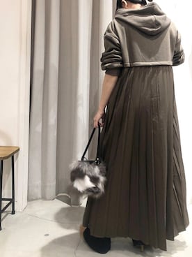 「ikot（イコット）のアイテム」を使った、くすみんさん（レディース・153cm）の秋コーディネート