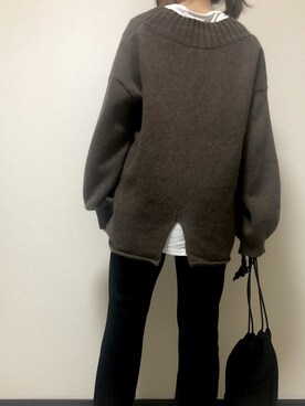 「CONVERSE（コンバース）のアイテム（ショルダーバッグ）」を使った、くすみんさん（レディース・153cm）の冬コーディネート