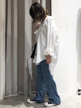 「YARD PLUS（ヤードプリュス）のアイテム」を使った、くすみんさん（レディース・153cm）の冬コーディネート
