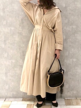 「おでかけ」｜「アイテム（パンプス）」を使った、くすみんさん（レディース・153cm）の春コーディネート