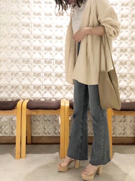 「LAGUNAMOON（ラグナムーン）のアイテム（パンプス）」を使った、くすみんさん（レディース・153cm）の春コーディネート