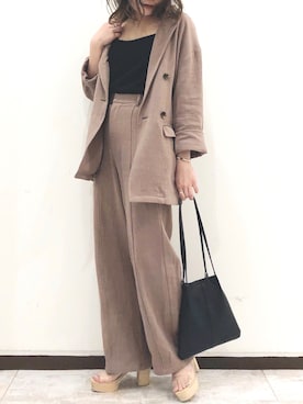 「LAGUNAMOON（ラグナムーン）のアイテム（パンプス）」を使った、くすみんさん（レディース・153cm）の春コーディネート