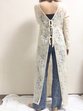 「部屋撮り」｜「アイテム（ワンピース/ドレス）」を使った、くすみんさん（レディース・153cm）の春コーディネート