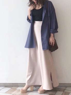 「LAGUNAMOON（ラグナムーン）のアイテム（パンプス）」を使った、くすみんさん（レディース・153cm）の春コーディネート