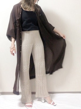 「アイテム（シャツワンピース）」を使った、くすみんさん（レディース・153cm）の春コーディネート