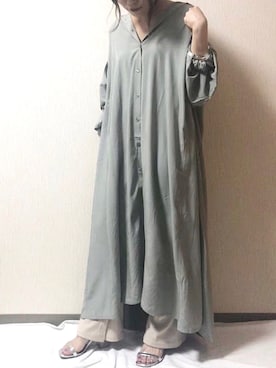 「アントマリーズ」｜「アイテム（ワンピース）」を使った、くすみんさん（レディース・153cm）の春コーディネート