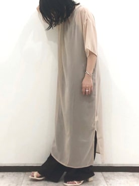 「アントマリーズ」｜「アイテム（ワンピース）」を使った、くすみんさん（レディース・153cm）の夏コーディネート