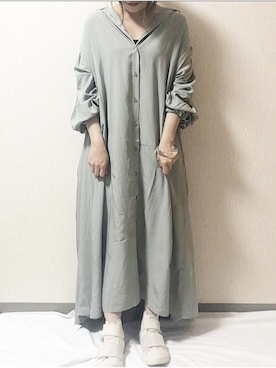 「アントマリーズ」｜「アイテム（ワンピース）」を使った、くすみんさん（レディース・153cm）の夏コーディネート