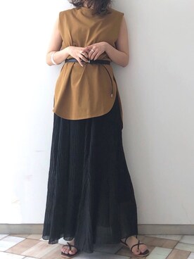 「flowriri（フロウリリ）のアイテム」を使った、くすみんさん（レディース・153cm）の夏コーディネート