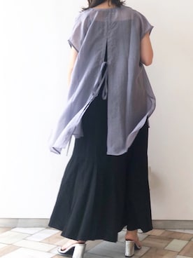 「アントマリーズ」｜「アイテム（ワンピース）」を使った、くすみんさん（レディース・153cm）の夏コーディネート