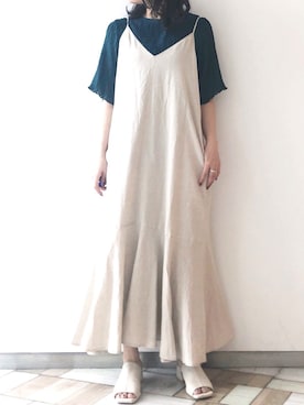 「アントマリーズ」｜「アイテム（ワンピース）」を使った、くすみんさん（レディース・153cm）の夏コーディネート