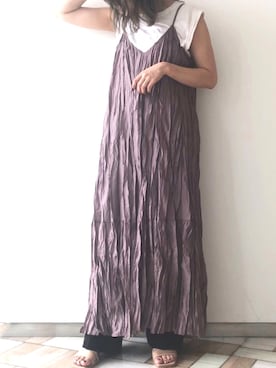 「VACANCY（ヴァカンシー）のアイテム（サンダル）」を使った、くすみんさん（レディース・153cm）の夏コーディネート