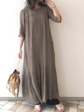 「アントマリーズ」｜「アイテム（ワンピース）」を使った、くすみんさん（レディース・153cm）の夏コーディネート