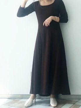 「flowriri（フロウリリ）のアイテム」を使った、くすみんさん（レディース・153cm）の秋コーディネート
