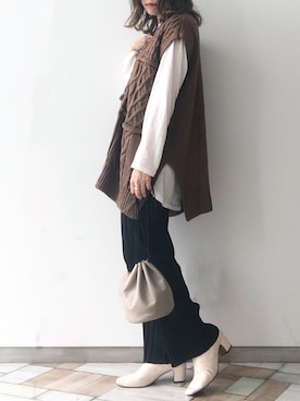 「秋のおすすめブラウンカラーコーデ」｜くすみんさん（レディース・153cm）の秋コーディネート