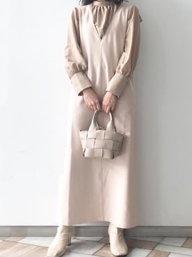 「アイテム（ジャンパースカート）」を使った、くすみんさん（レディース・153cm・20代）の秋コーディネート