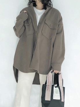 「アイテム（カバーオール）」を使った、くすみんさん（レディース・153cm）の秋コーディネート