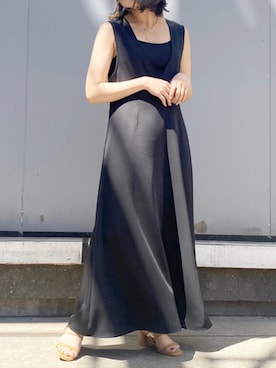 「アイテム（ジャンパースカート）」を使った、くすみんさん（レディース・153cm）の春コーディネート