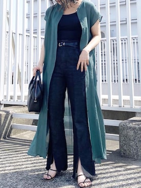 「NEUNA（ヌナ）のアイテム（パンツ）」を使った、くすみんさん（レディース・153cm）の春コーディネート