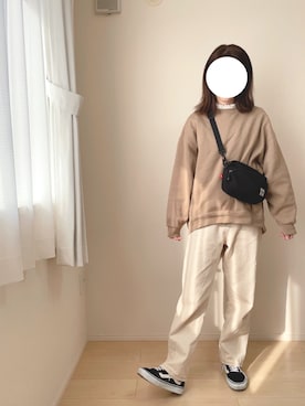 「CHUMS（チャムス）のアイテム（ショルダーバッグ）」を使った、Maaa❁︎さん（レディース・160cm）の冬コーディネート
