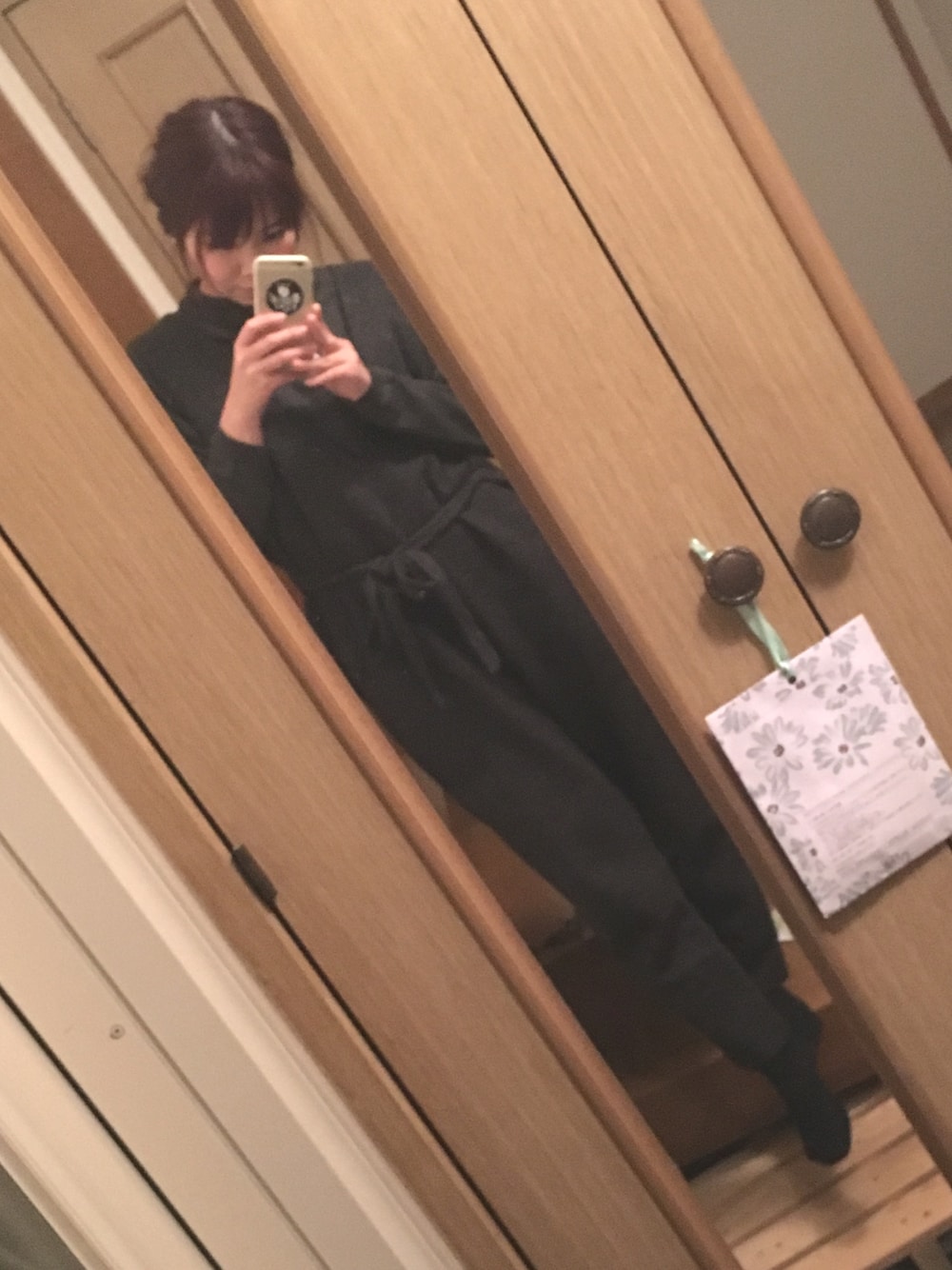 「niko and...の前後ろVオールインワン【niko and ...】（つなぎ/オールインワン、グレー系）」を使った、kuuchanさん（レディース・155cm）の冬コーディネートの1枚目の写真