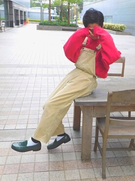 「秋のブラウンスタイル」｜「アイテム（サロペット/オーバーオール）」を使った、はるきさん（メンズ・168cm）の秋コーディネート
