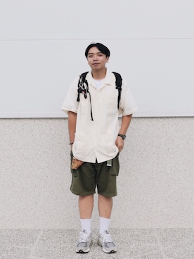 「Gregory」｜「アイテム（腕時計）」を使った、陳翰さん（メンズ・178cm）の夏コーディネート