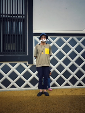 「SUNDAY WORKS（サンデーワークス）のアイテム」を使った、ムーンダンスさん（メンズ・173cm）の夏コーディネート