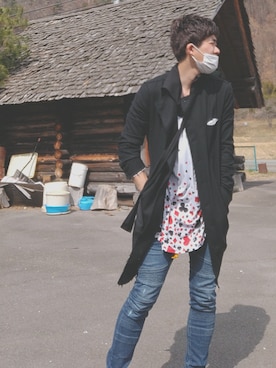 「ankoROCK（アンコロック）のアイテム（トップス）」を使った、Keyさん（メンズ・175cm）の春コーディネート