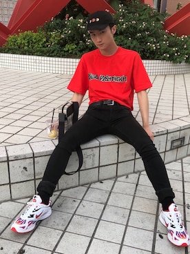「Gosha Rubchinskiy（ゴーシャラブチンスキー）のアイテム（帽子）」を使った、Kouさん（メンズ・174cm）の夏コーディネート