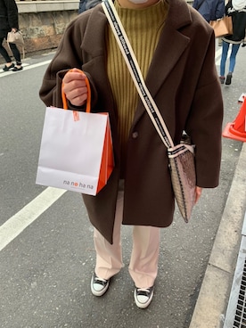 「nice claup」｜「アイテム（その他アウター）」を使った、りんごさん（レディース・152cm）の冬コーディネート
