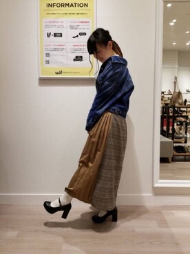 「パンプス×靴下」｜WA浜松市野店さん（レディース・163cm）の春コーディネート