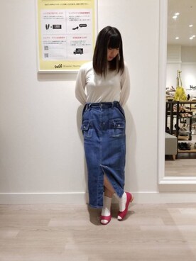 「オープントゥ」｜WA浜松市野店さん（レディース・163cm）の春コーディネート