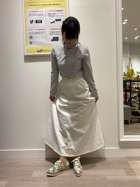 「アイテム（ドレスシューズ、ブルー系）」を使った、WA浜松市野店さん（レディース・163cm）の春コーディネート