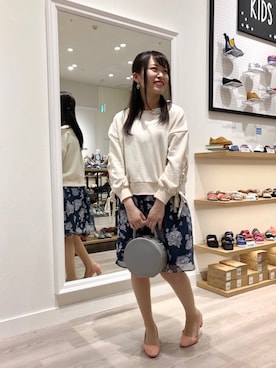 「サークルバッグ」｜「アイテム（パンプス）」を使った、WA浜松市野店さん（レディース・163cm）の春コーディネート