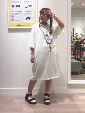 「靴下 × サンダル」｜WA浜松市野店さん（レディース・163cm）の夏コーディネート