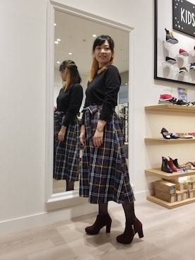 「オリエンタルトラフィック」｜「アイテム（ブーティ）」を使った、WA浜松市野店さん（レディース・163cm）の秋コーディネート