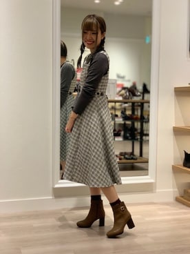 WA浜松市野店さん（レディース・163cm）の冬コーディネート