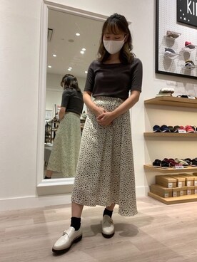 「モンクシューズ」｜WA浜松市野店さん（レディース・163cm）の秋コーディネート