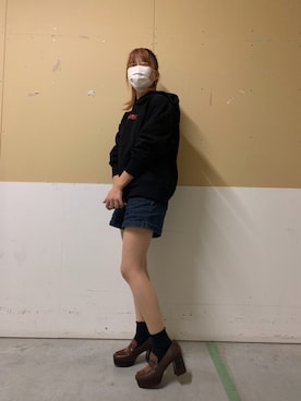 「パンプス×靴下」｜WA浜松市野店さん（レディース・163cm）の冬コーディネート