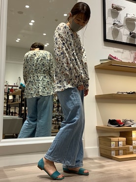 「オープントゥ」｜WA浜松市野店さん（レディース・163cm）の春コーディネート